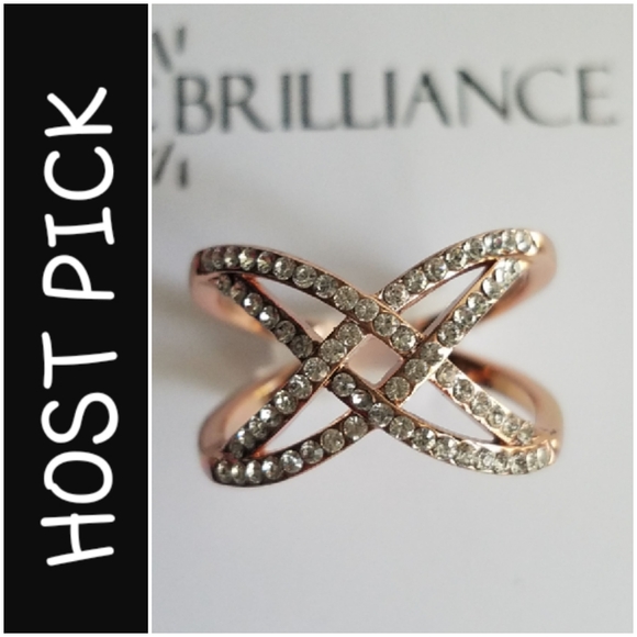 Swarovski Jewelry - Swarovski Brilliance Rose Gold Double Infinity Ring NIB